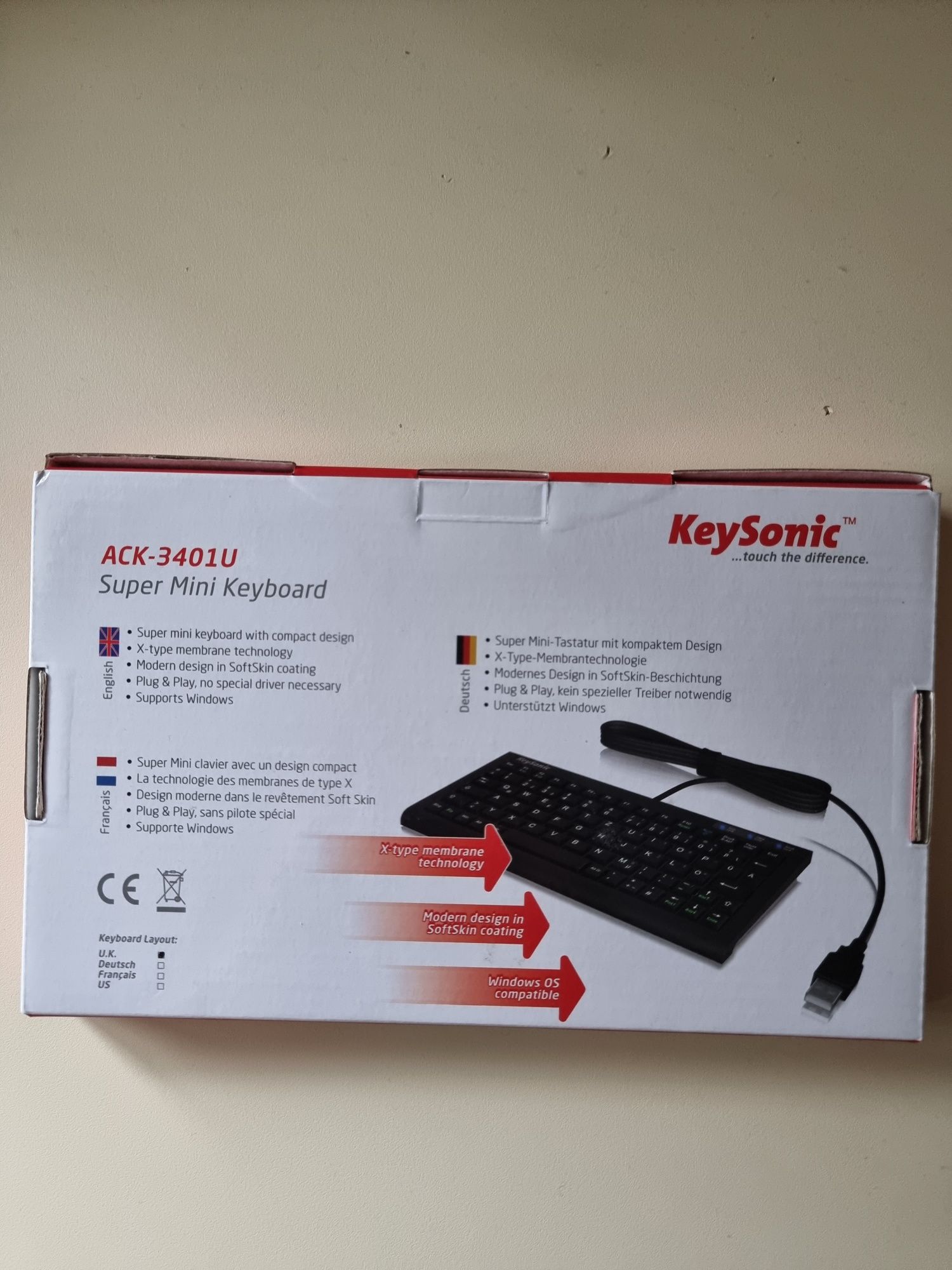 Tastatură KeySonic ACK-3401U cu Smart Touchpad