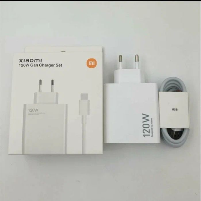 Încarcator ORIGINAL  XIAOMI Gan 120W + Cablu 6 Amperi