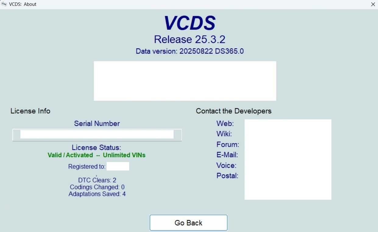 Tester VCDS HEX V2 ARM STM32F429 SOFT 25.3.2 EN/ RO August 2025