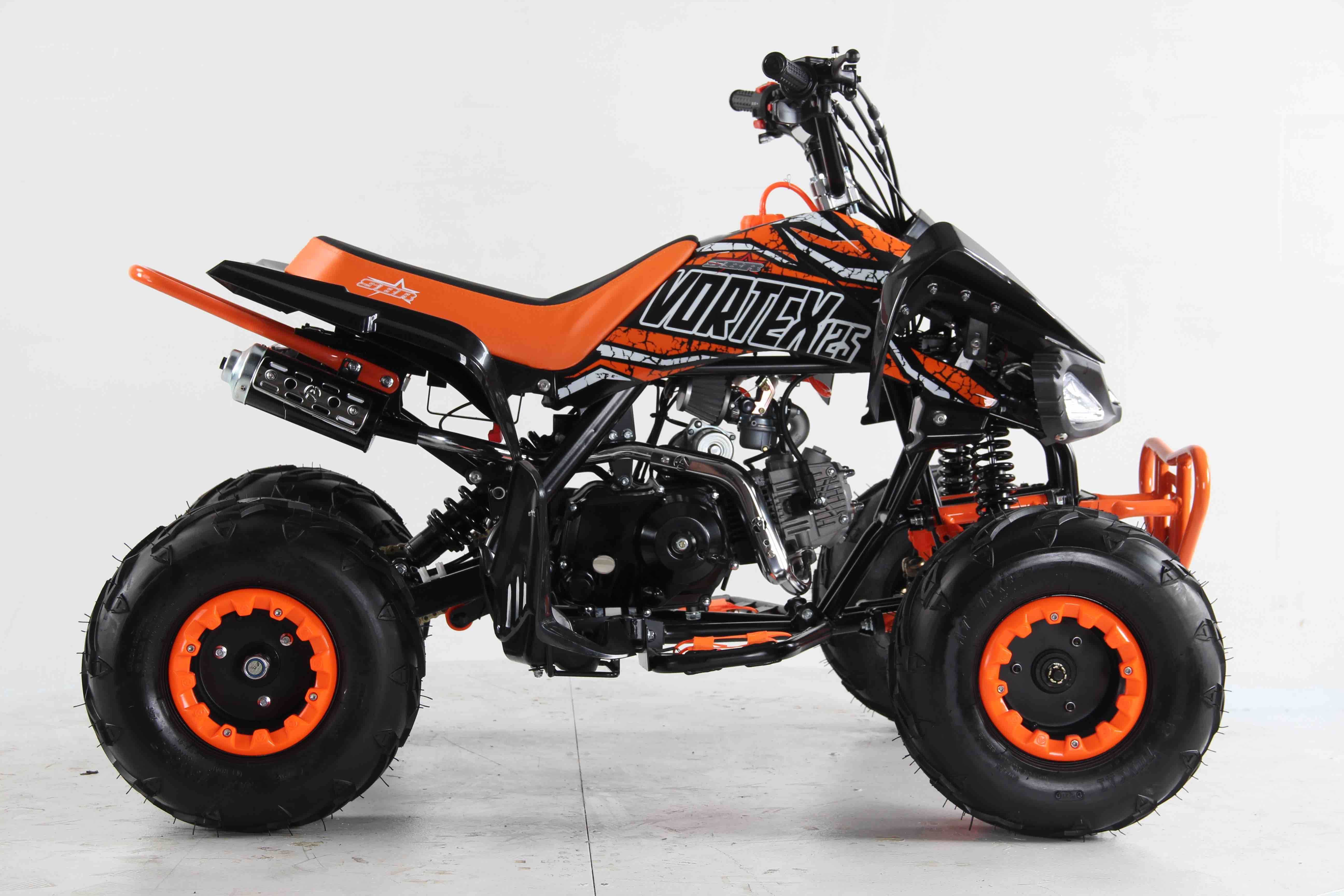 Atv SBR Vortex 7" 125cc 4T benzina negru/portocaliu