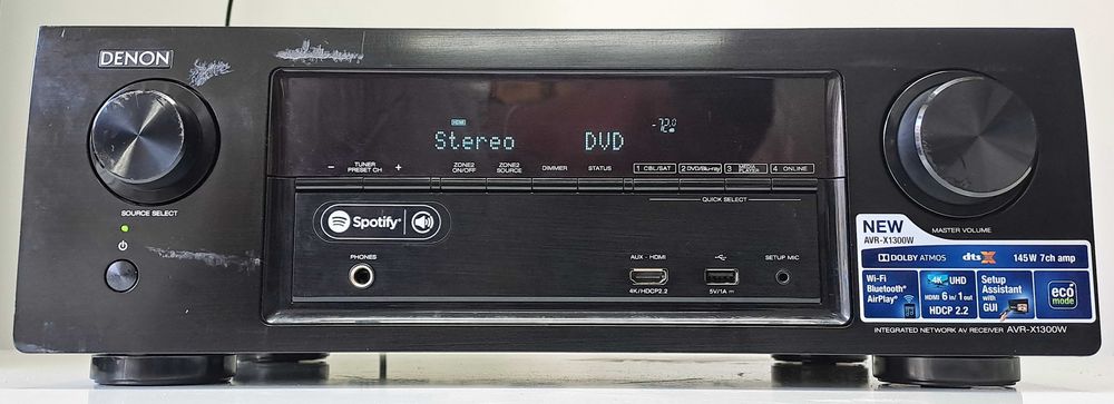 Muzica Denon AVR X 1300 W 7x 145W dolby atmos 4K wifi filme muzica