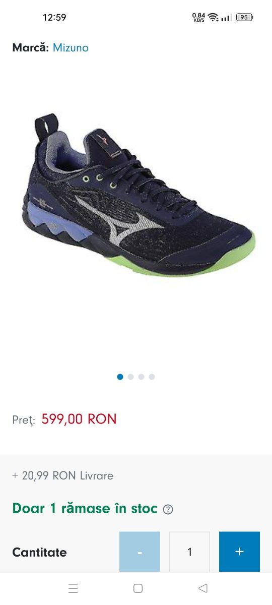 Pantofi tenis Mizuno wave 30cm!!
