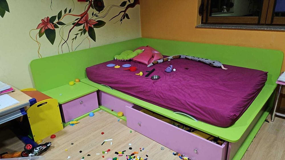 Pat copii saltea 120 pe 200