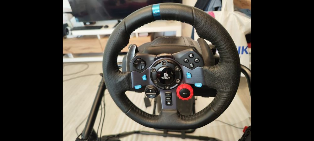 Scaun simulator auto racing seat volan + pedale + schimbător