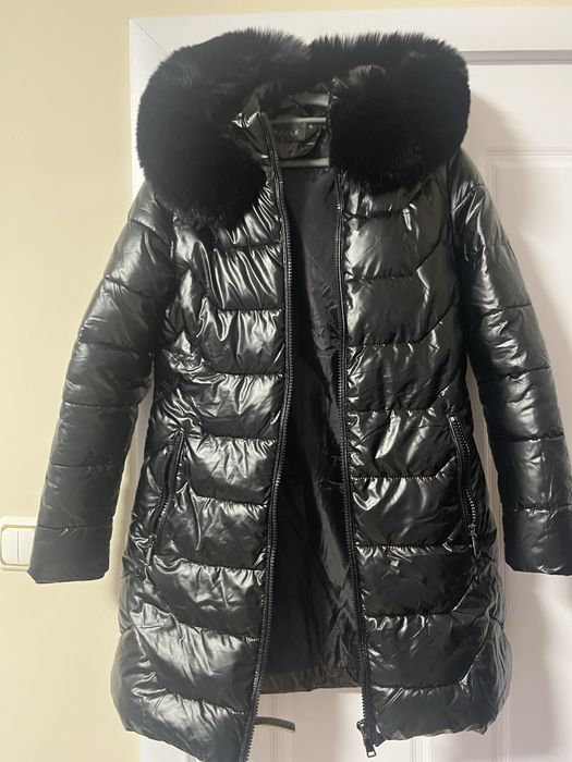 Зимно черно яке с пух