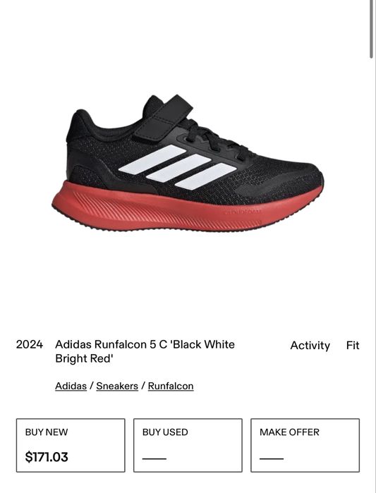 Adidas runfalcon детски маратонки размер 30