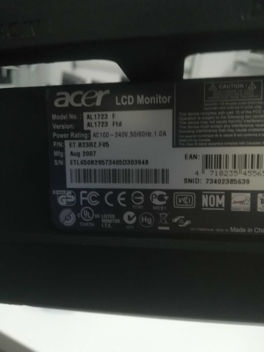Матрица LTM170EU- L31 (LCD Display) за монитор ACER AL 1723 F