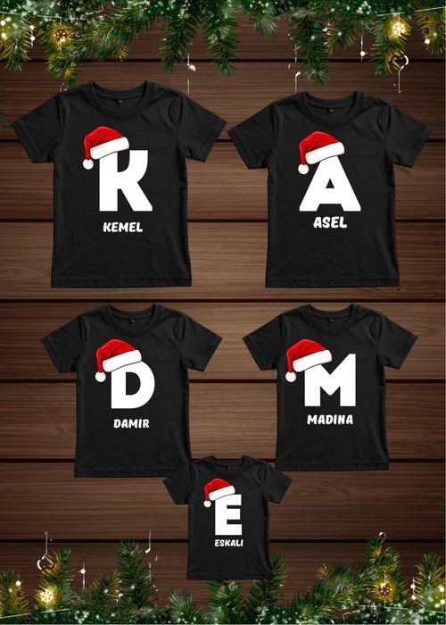 Семейный лук. Принт на футболку. Новогодний принт.