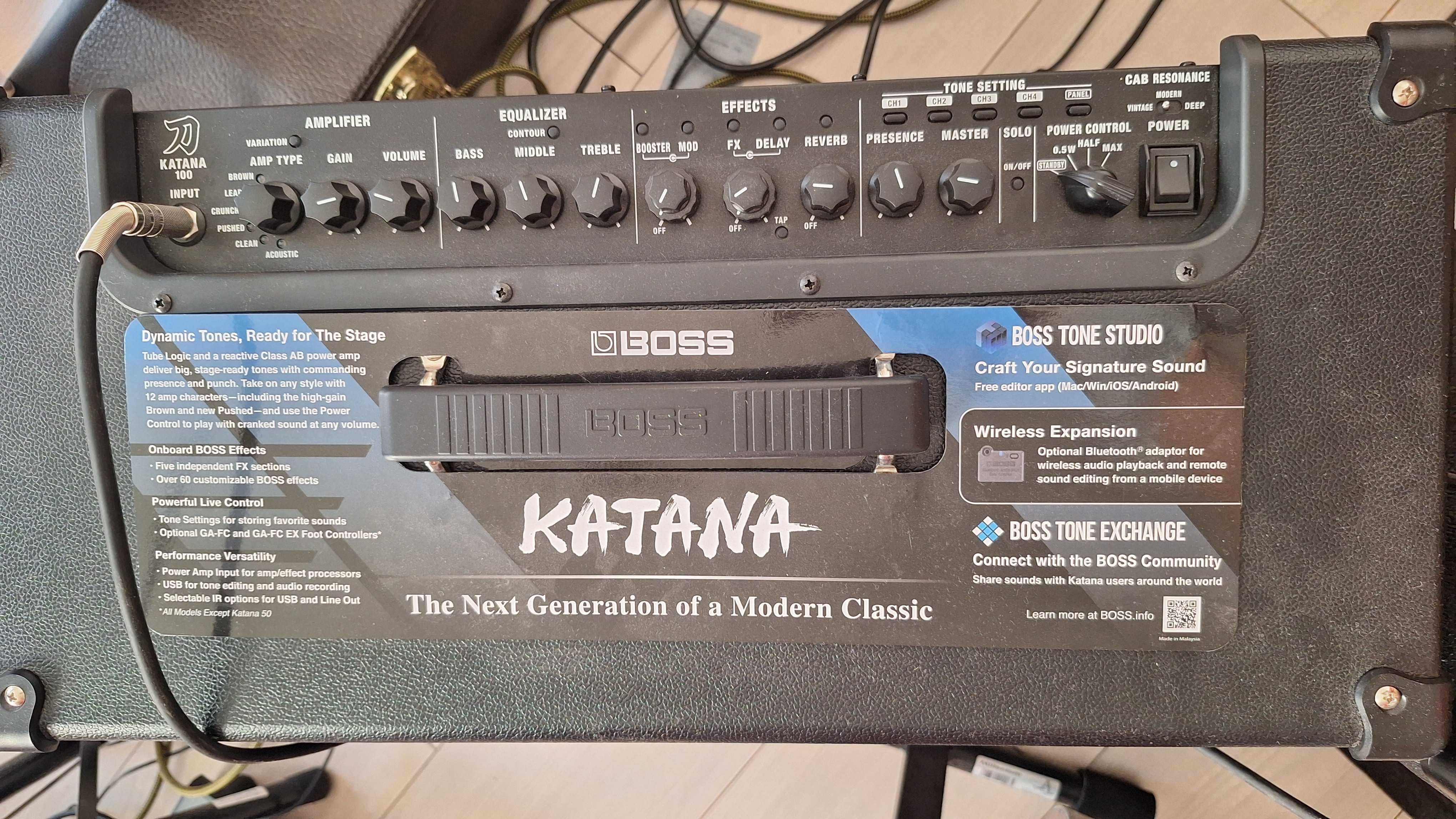 Boss Katana 100 Gen 3  с Boss BT-Dual Bluetooth Adaptor