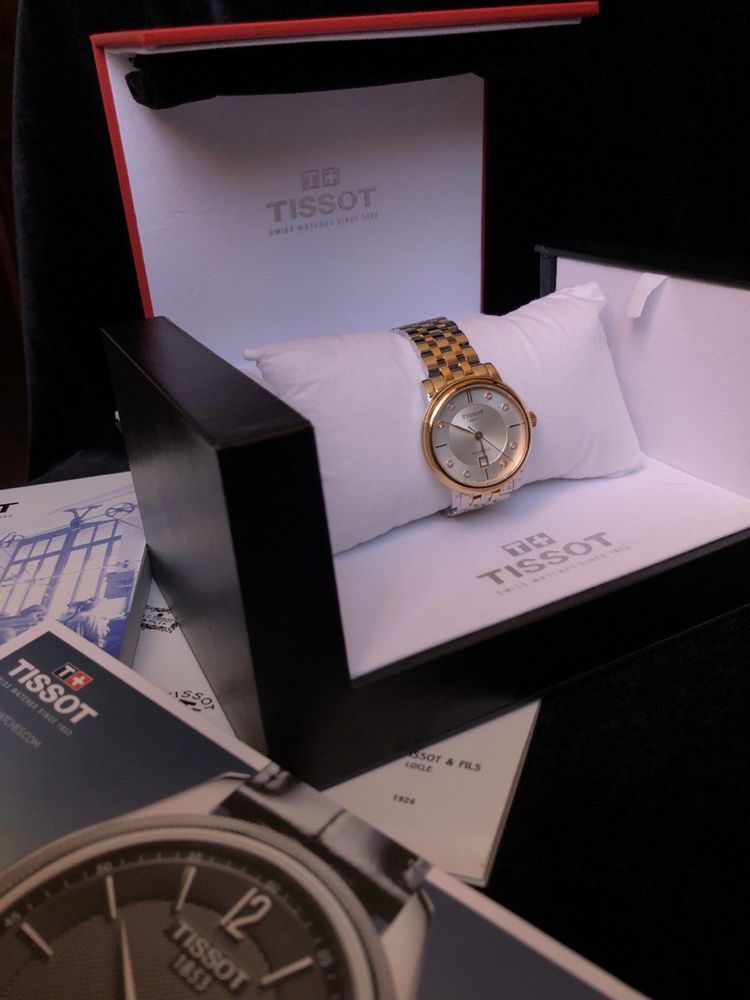 Швейцарские женские часы от TISSOT с бриллиантами. Оригинальные.
