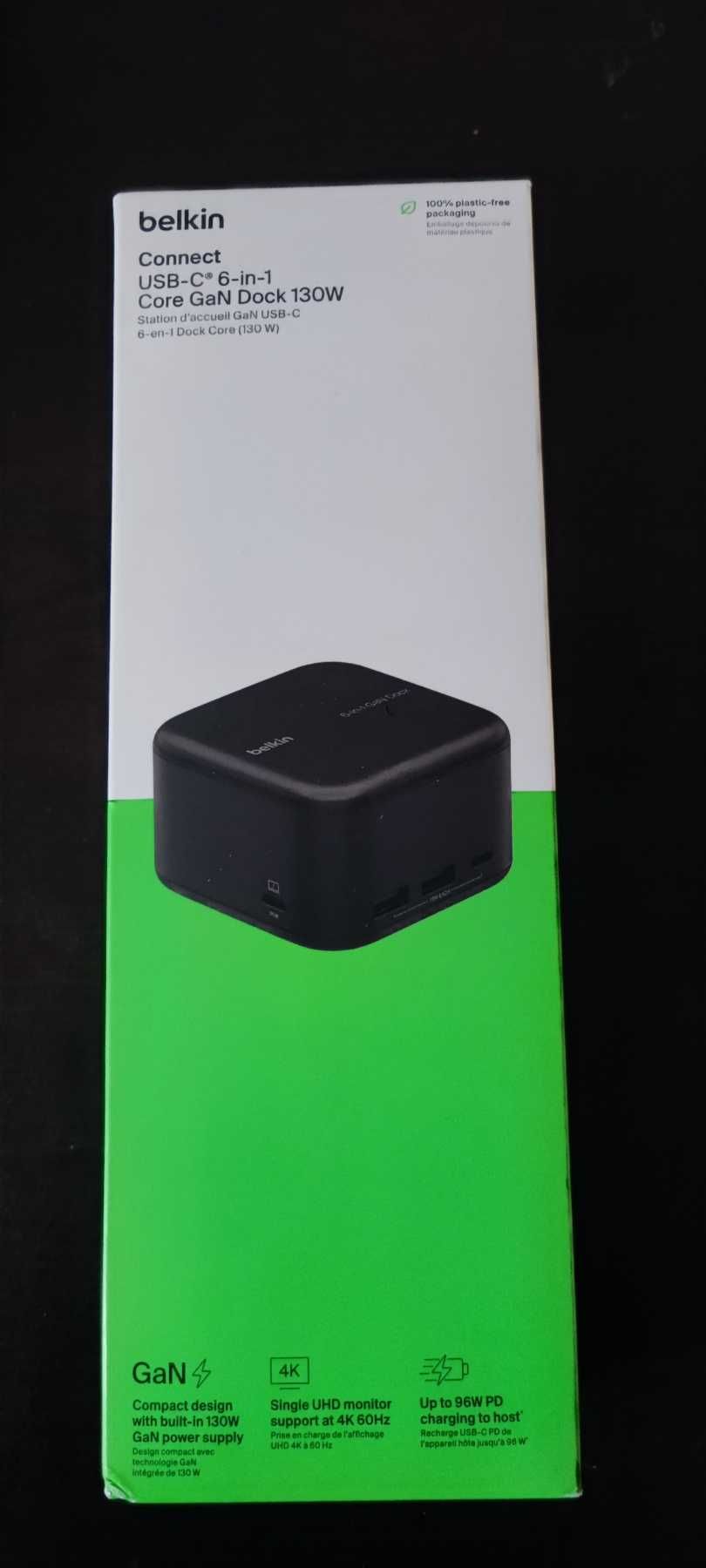 Belkin Connect USB-C 6-в-1 Core GaN, 130 W,многопортова докинг станция
