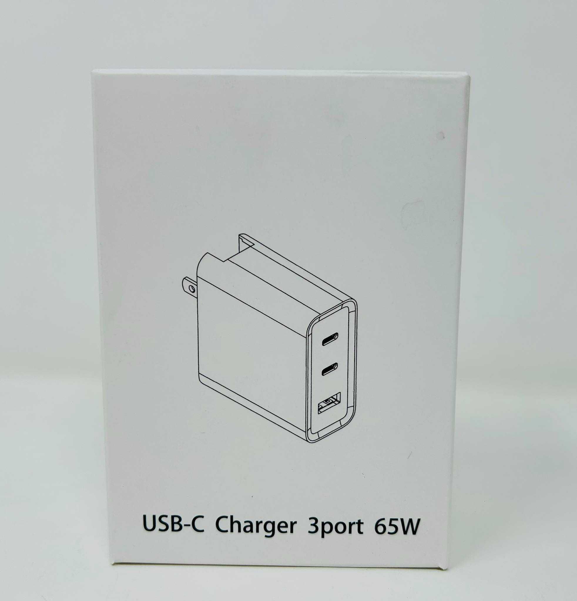 Зарядно Адаптер USB - C 3in1 65W/20W За Всички Лаптопи Таблети