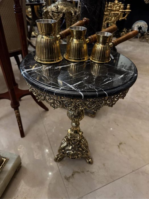 Masuta din bronz masiv- blat marmura