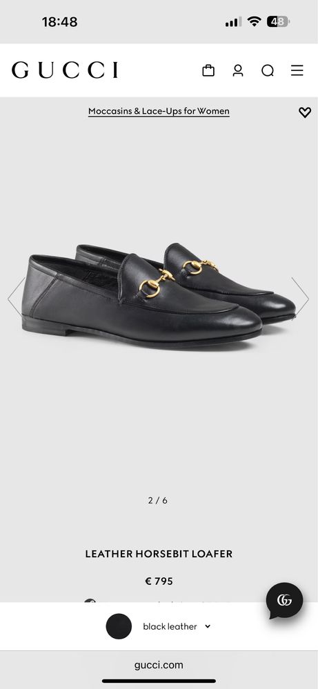 Mocasini loafers Gucci horsebit