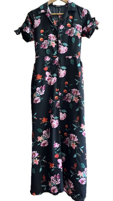 Rochie lungă cu imprimeu floral, fără defecte, mărimea XS