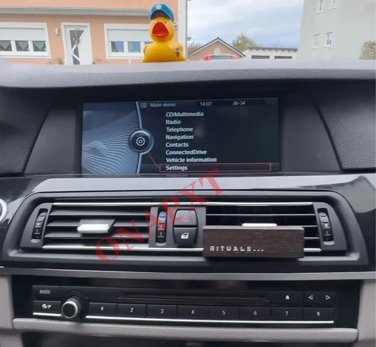 Consola-grila interior-centrala crom/negru BMW F10,F11,F18,F06,F12/13