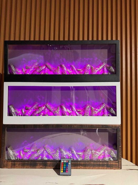 Изкуствена LED камина, Електрическа, Реалистични пламъци, 61х21х11 см