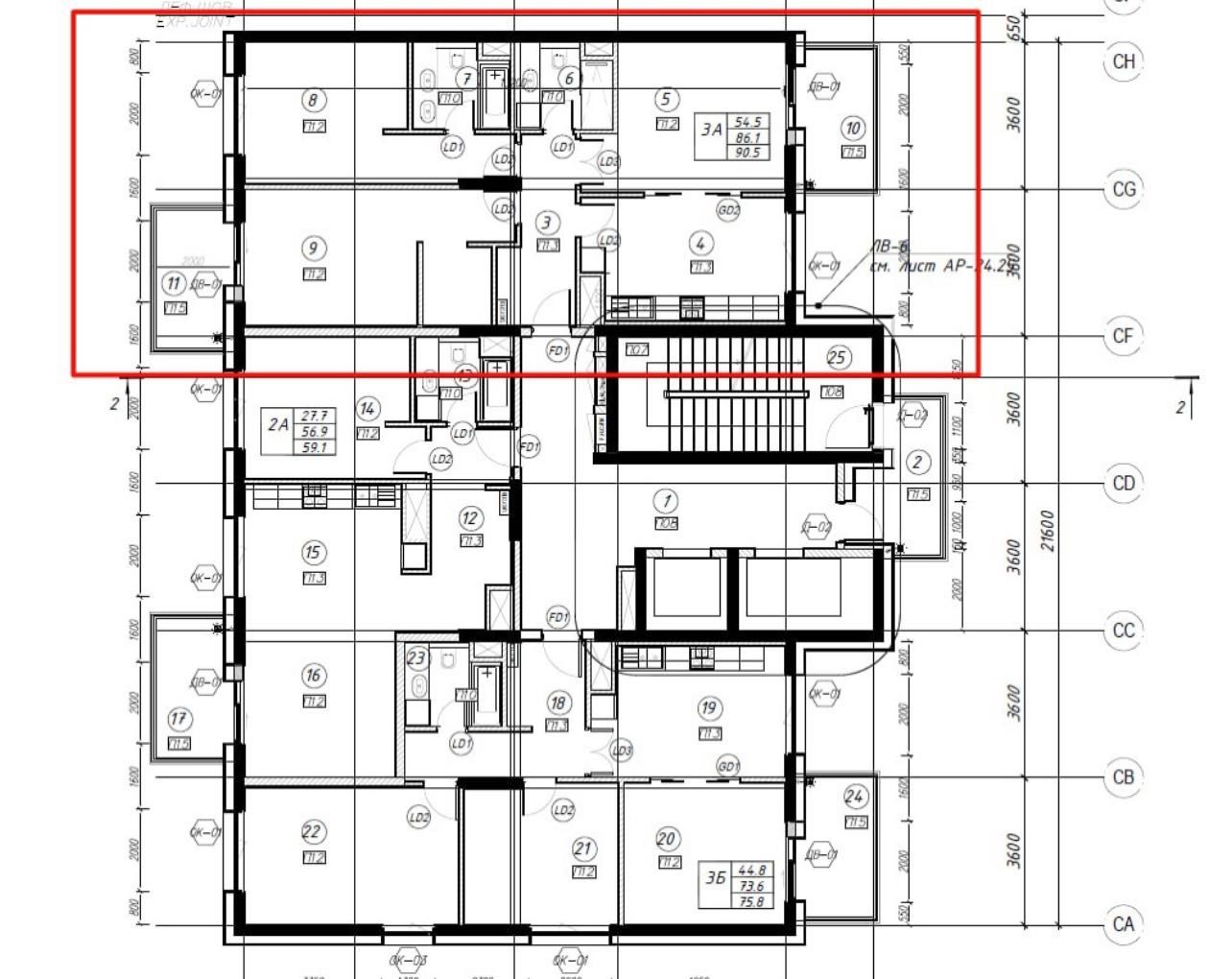 Продажа квартиры Oz Mahal (Golden house) . Окна во двор, кадастр летом