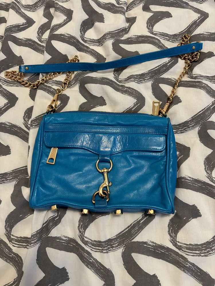 Geanta Rebecca Minkoff albastru turcoaz