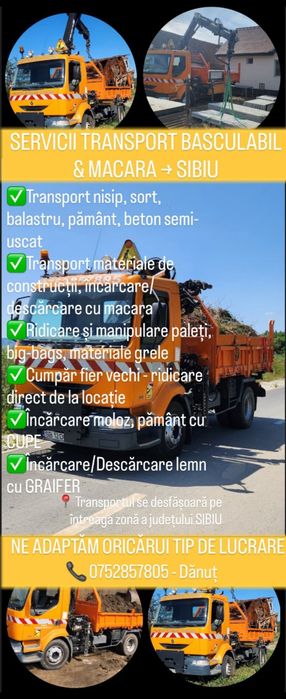 Transport basculabil!Transport agregate de balastieră cel mai bun preț