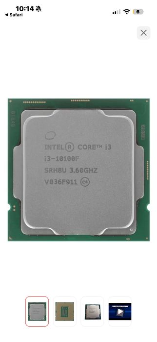 Intel core i3-10100f + материнская плата Gigabyte GA-H410M  LGA1200