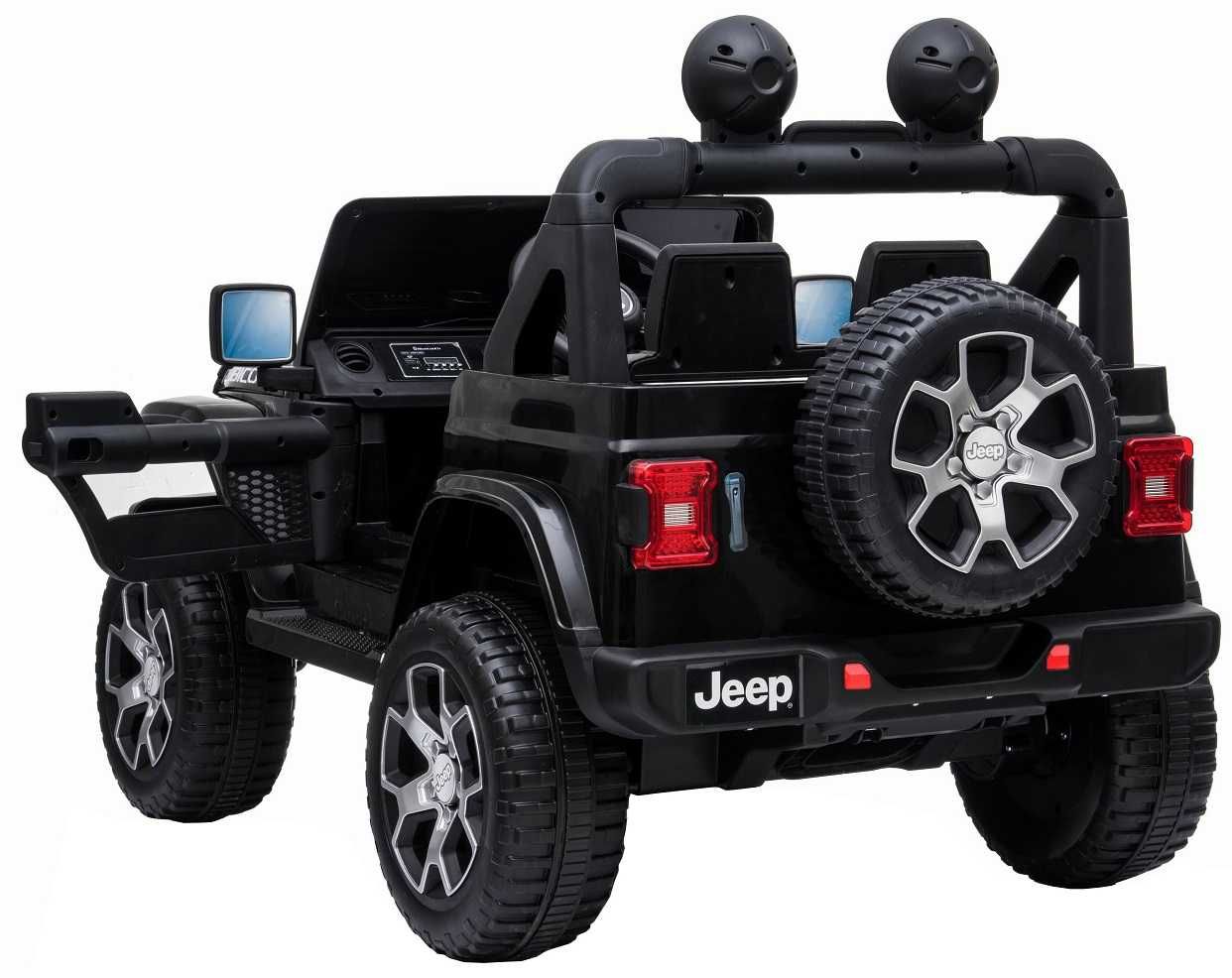 Masinuta electrica copii 2-8 ani Jeep Rubicon 4x4, Roti Moi  Negru