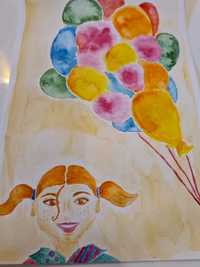 Авторска картина Пипи и балоните