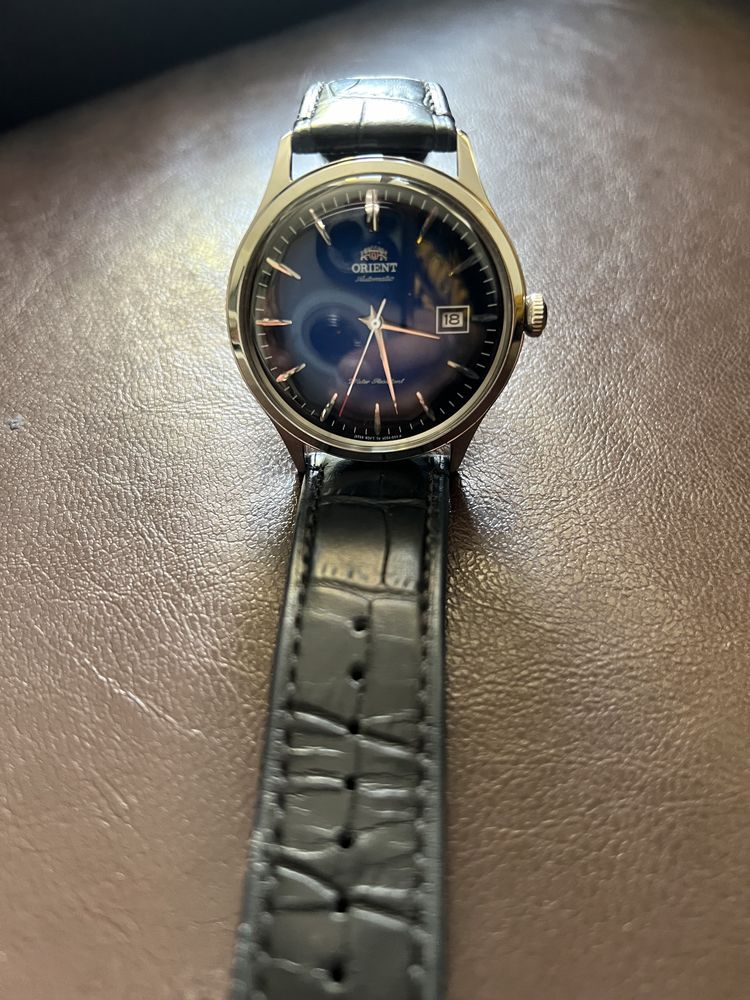 Orient Bambino Ceas Nou Automatic curea piele negru