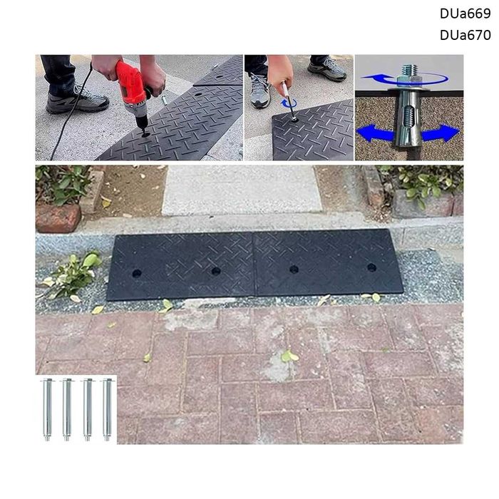 Голяма гумена рампа подход за бордюри тротоари прагове колички колела