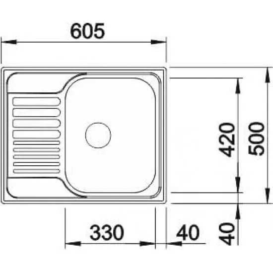 Мострена Кухненска мивка BLANCO TIPO 45 S mini мат