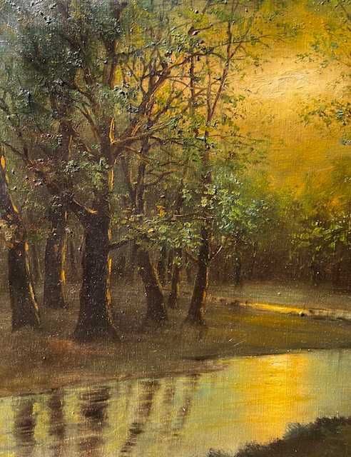 IMPECABIL! ~LUMINIS~ Tablou vechi, semnat, ulei/panza, 80x60cm +Rama.