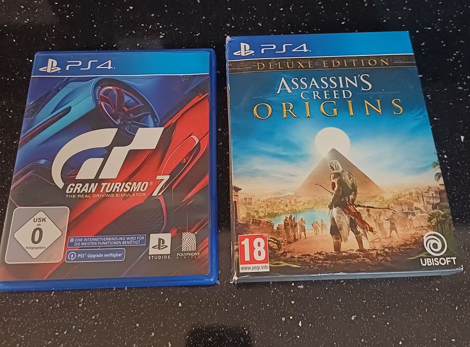 Gran turismo 7 и Assassin's creed origin deluxe PS4