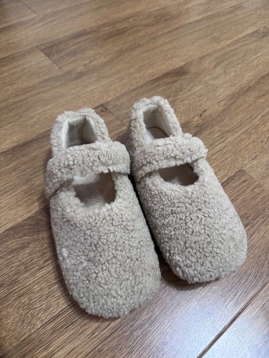 Теплые плюшевые балетки для девочки