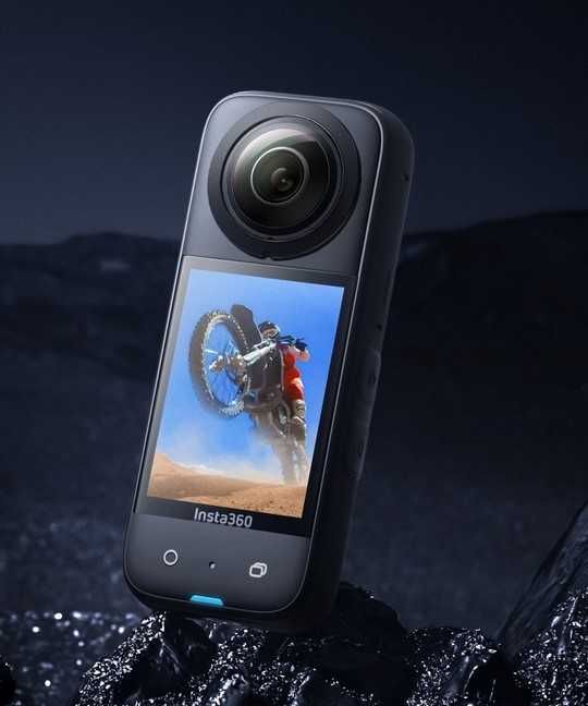 Camera video sport Insta360 X3 5.7K, 360°, Negru