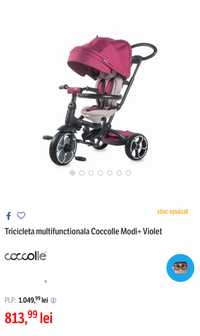 Tricicleta multifunctionala Coccolle Modi+ Violet