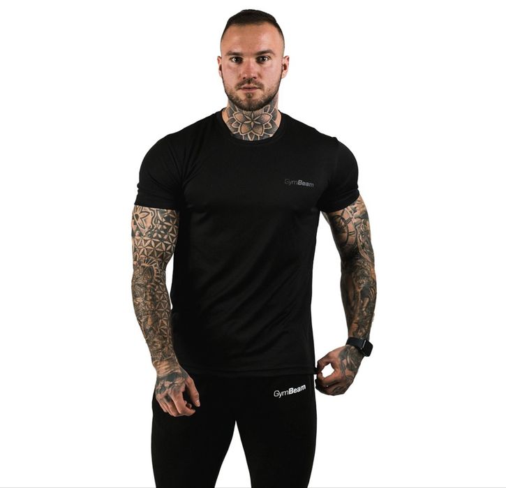 Мъжка тениска TRN Black - GymBeam