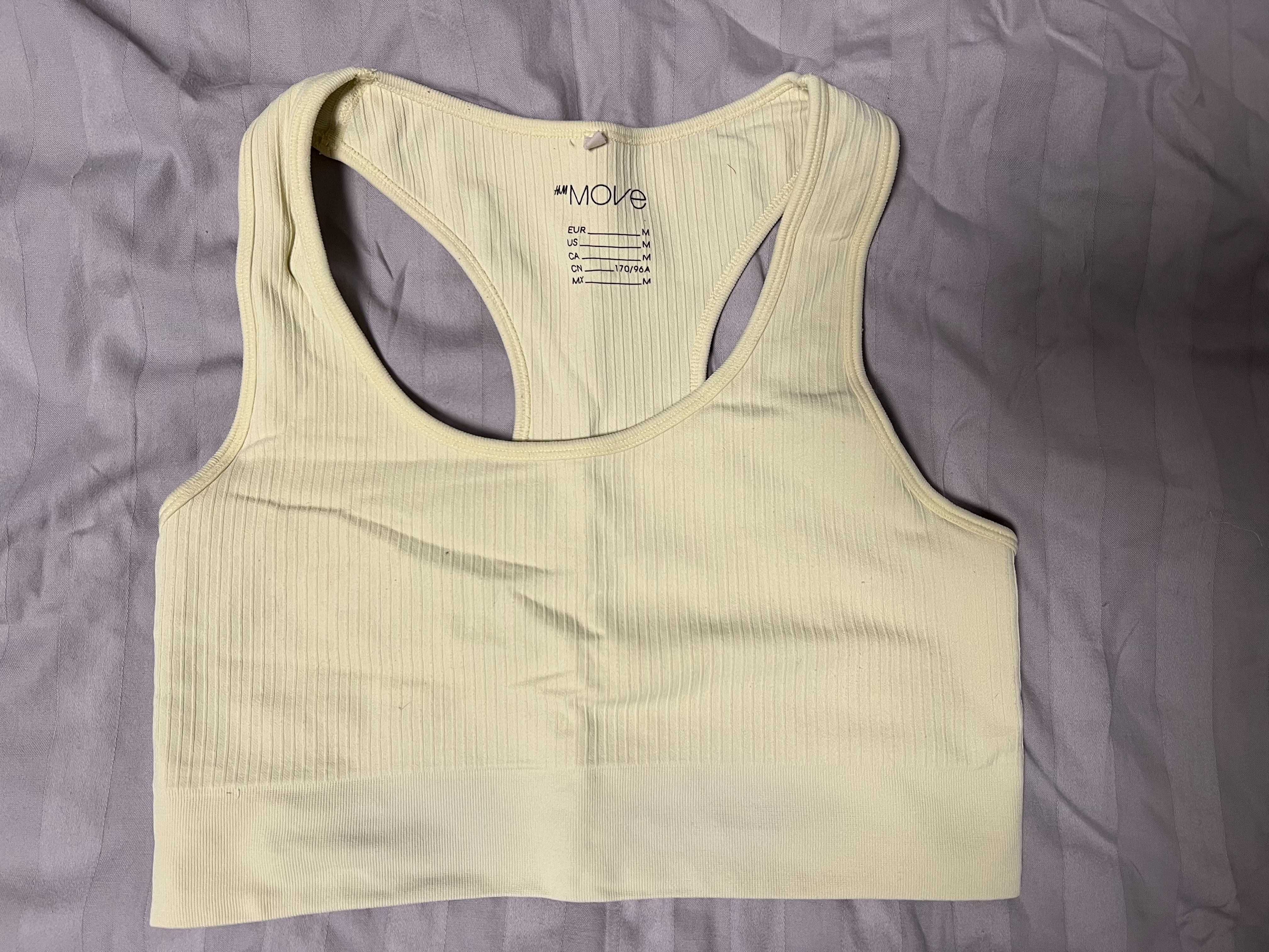 Жълто бюстие,H&M, Зелено бюстие с мрежа Genezis, Черно бюстие, М номер