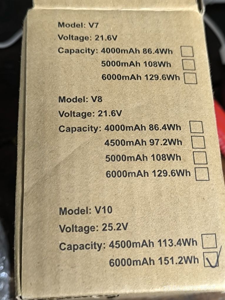Батерия и HEPA филтър за Dyson V10 6000mAh