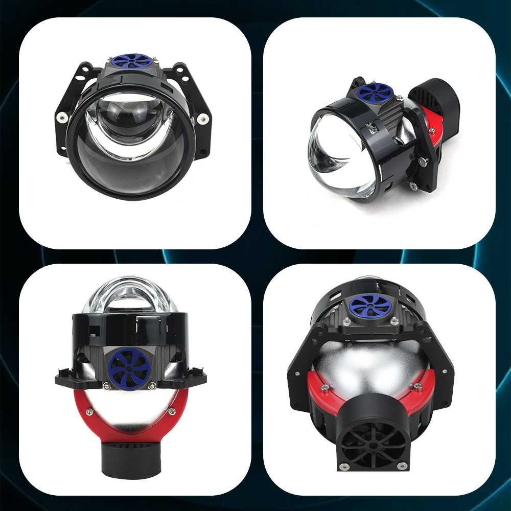 Bi-LED лупи за вграждане,3 инча, 130W, 2бр с лазер