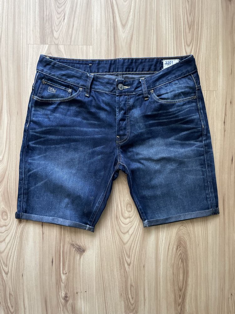 G-Star Raw 3301 low tapered/мъжки къси дънки W34