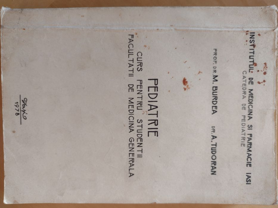 Curs  de Pediatrie pentru studenți 1978, M.Burdea, A.Tudoran