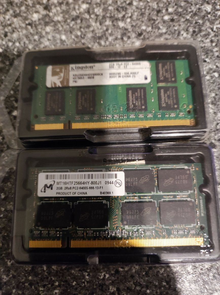 ОЗУ sodimm ddr2-6400-2Гб, ddr3(10600,12800)-4Гб, HDD-160