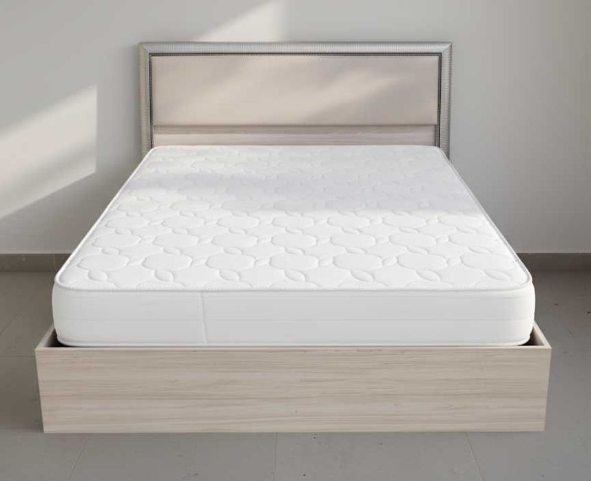 Трикрилен гардероб и легло с ортопедичен матрак