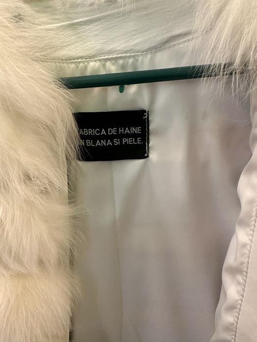 Haina blana naturala vulpe polara 6 in 1 noua Elis Oradea