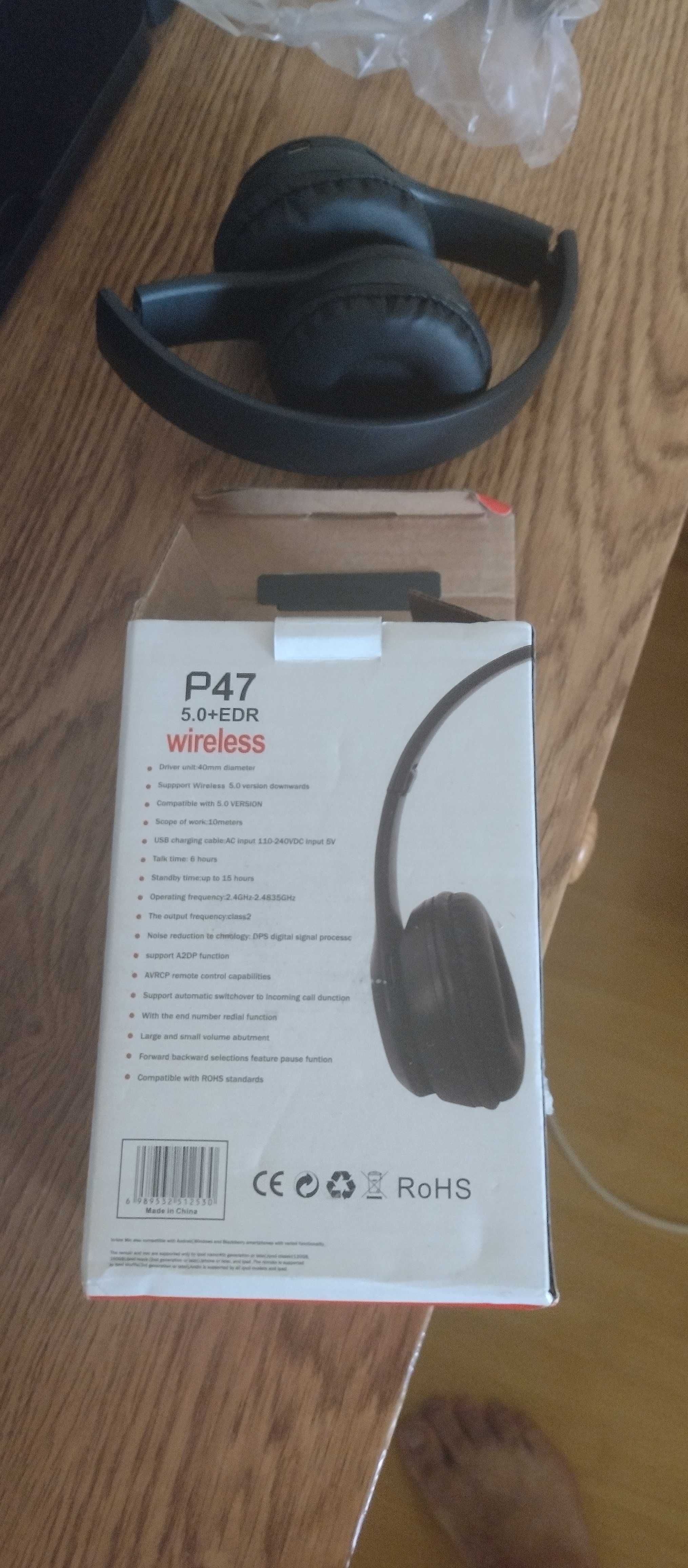 Casti audio, P47, wireless, Bluetooth