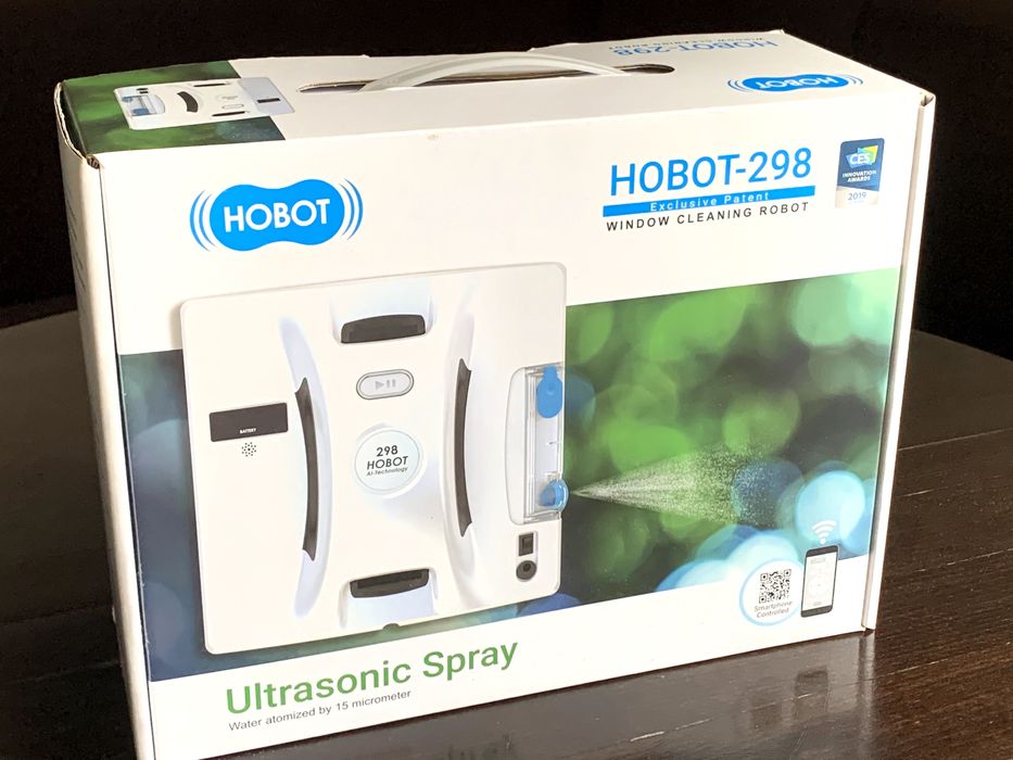 Hobot-298 робот за почистване на прозорци с вграден контейнер - бял