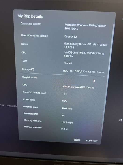 Setup Gaming Intel I5 , Gtx1080 ti