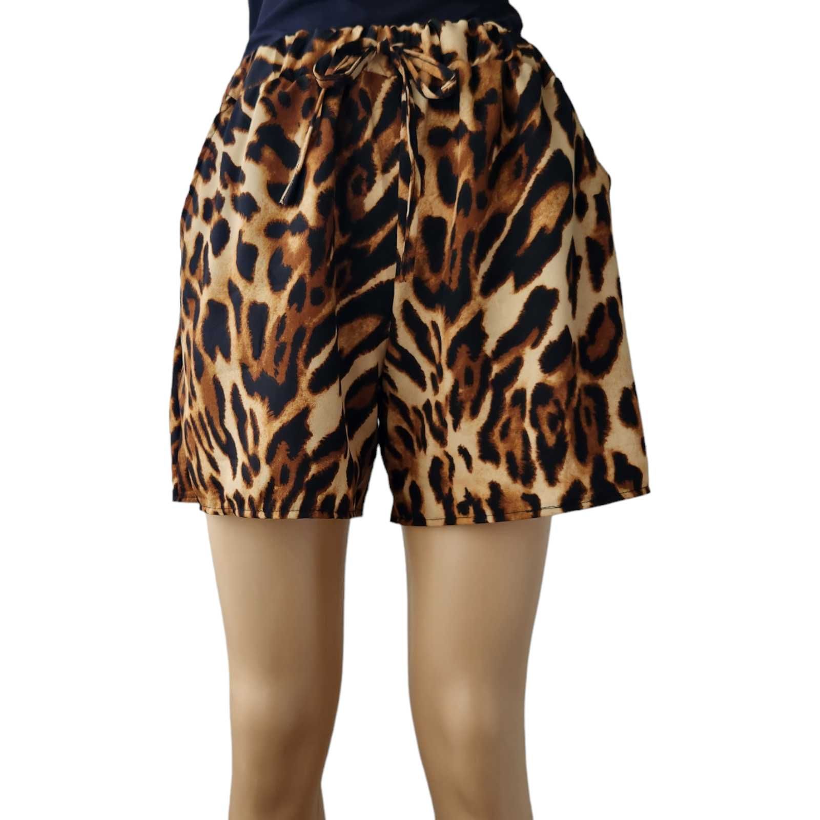 Pantaloni scurti cu imprimeu leopard, L/XL, cheetah, S/M, M/L,buzunare