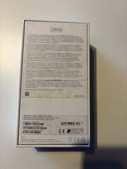 iPhone X - 256GB Space Gray (черен цвят е)