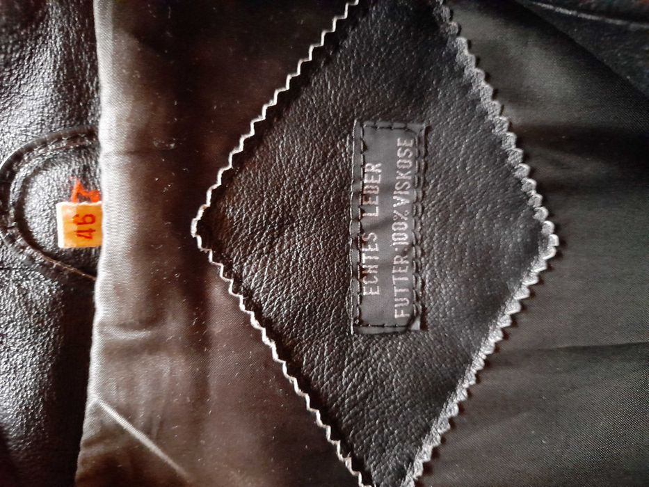 Haina piele dama, jacheta neagra piele naturala, dublura vatelina XXL